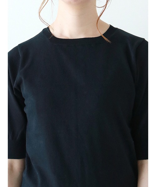 Te chichi（テチチ）の「【UVカット】バックパールニットプルオーバー（ニット/セーター・レディース・グレー/ブラック/オフホワイト・ﾌﾘ-）」の16枚目の写真