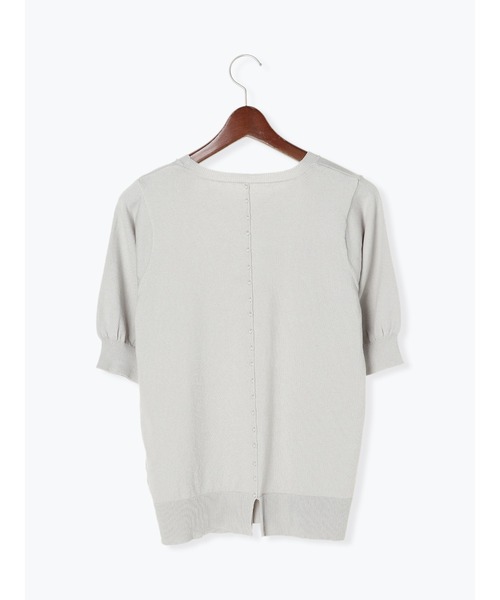 Te chichi（テチチ）の「【UVカット】バックパールニットプルオーバー（ニット/セーター・レディース・グレー/ブラック/オフホワイト・ﾌﾘ-）」の11枚目の写真