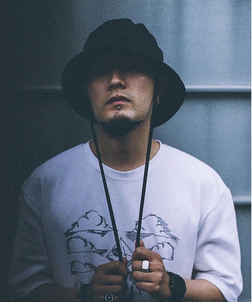 MACK BARRY(マクベリー)の「【MACK BARRY/マクバリー】STRAP BUCKET HAT ストラップバケットハット(ハット・メンズ・ブラック・FREE)」の4枚目の写真