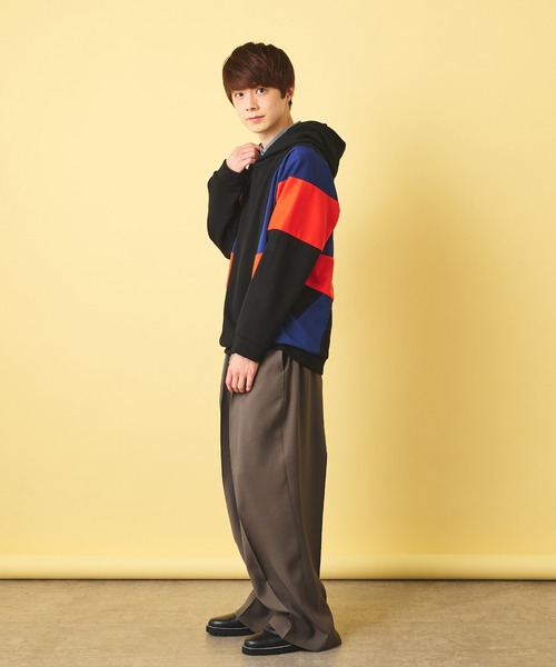 Lui's（ルイス）の「【NBNG×Lui's】 配色切替フーディー（パーカー・メンズ・ブラック・FREE）」の17枚目の写真