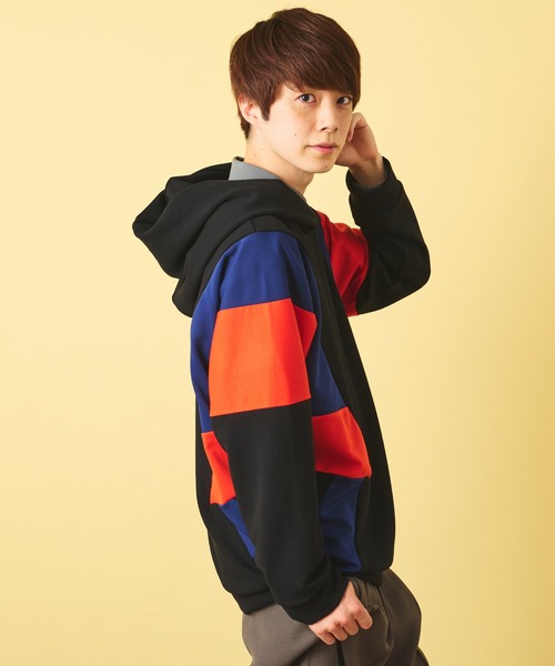 Lui's（ルイス）の「【NBNG×Lui's】 配色切替フーディー（パーカー・メンズ・ブラック・FREE）」の11枚目の写真