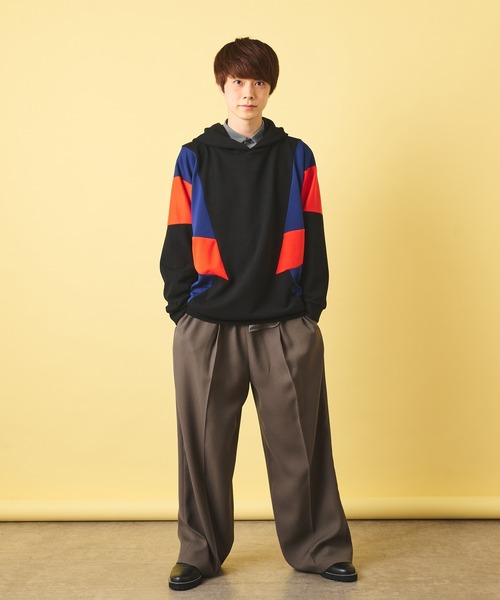 Lui's（ルイス）の「【NBNG×Lui's】 配色切替フーディー（パーカー・メンズ・ブラック・FREE）」の19枚目の写真