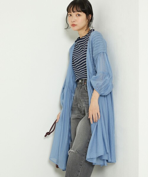 FREAK'S STORE（フリークスストア）の「シアーカシュクールミニワンピース（ワンピース・レディース・ブラック/サックスブルー/グリーン・ﾌﾘ-）」の3枚目の写真