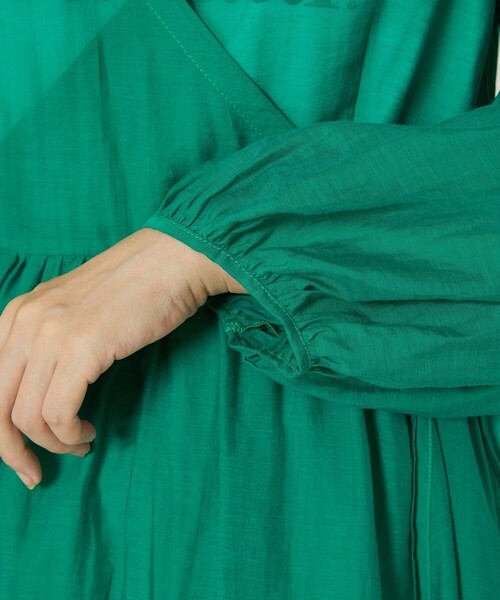 FREAK'S STORE（フリークスストア）の「シアーカシュクールミニワンピース（ワンピース・レディース・ブラック/サックスブルー/グリーン・ﾌﾘ-）」の15枚目の写真