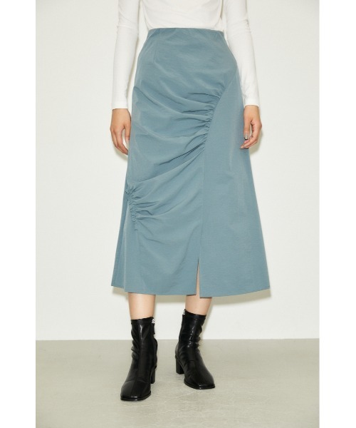 THROW by SLY（スローバイスライ）の「THROW SHIRRING DESIGN L/SK シャーリングデザイン ロングスカート（スカート・レディース・ライトブルー/グレー・1/0）」の15枚目の写真