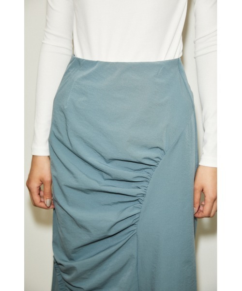 THROW by SLY（スローバイスライ）の「THROW SHIRRING DESIGN L/SK シャーリングデザイン ロングスカート（スカート・レディース・ライトブルー/グレー・1/0）」の12枚目の写真