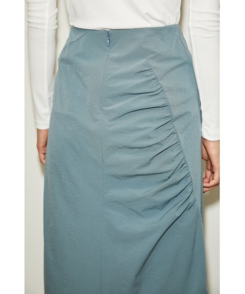 THROW by SLY（スローバイスライ）の「THROW SHIRRING DESIGN L/SK シャーリングデザイン ロングスカート（スカート・レディース・ライトブルー/グレー・1/0）」の9枚目の写真