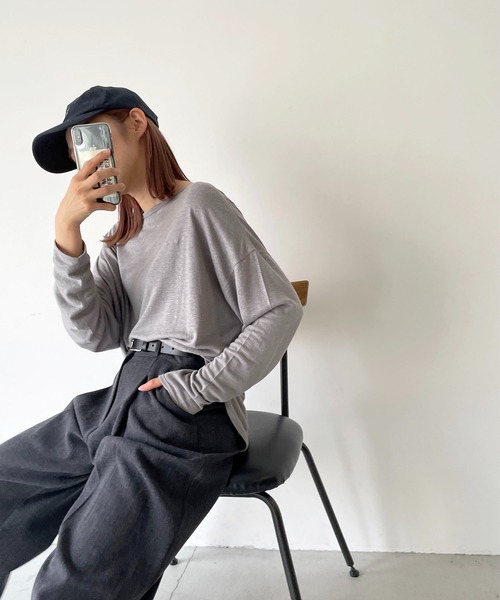 via j★レディース カーディガン 羽織り 2WAY CANAL JEAN（キャナルジーン）の「via j(ヴィアジェイ) スラブ