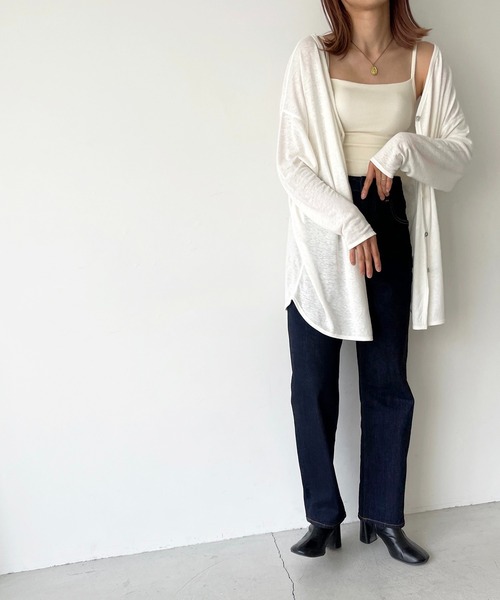 via j★レディース カーディガン 羽織り 2WAY CANAL JEAN（キャナルジーン）の「via j(ヴィアジェイ) スラブ