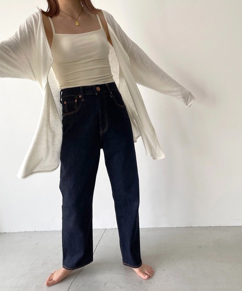 via j★レディース カーディガン 羽織り 2WAY CANAL JEAN（キャナルジーン）の「via j(ヴィアジェイ) スラブ