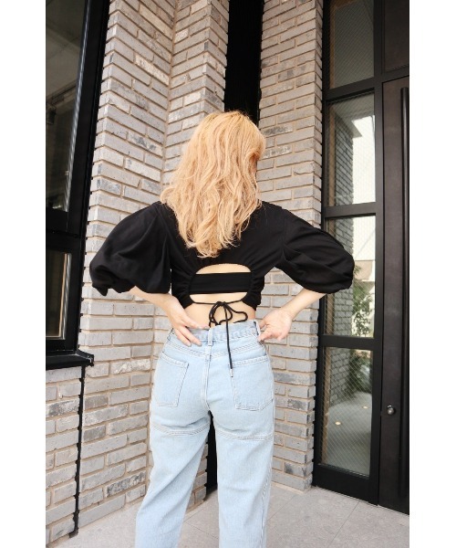 FIG&VIPER(フィグアンドバイパー)の「切替ボリュームSLTOP(Tシャツ/カットソー・レディース・ホワイト/ブラック・FREE)」の5枚目の写真