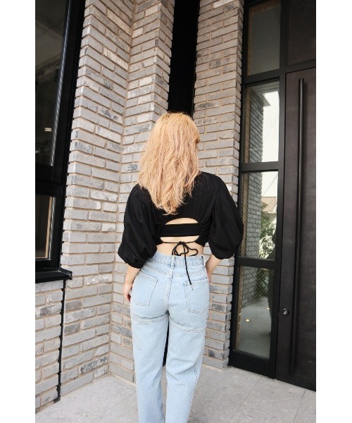 FIG&VIPER(フィグアンドバイパー)の「切替ボリュームSLTOP(Tシャツ/カットソー・レディース・ホワイト/ブラック・FREE)」の6枚目の写真