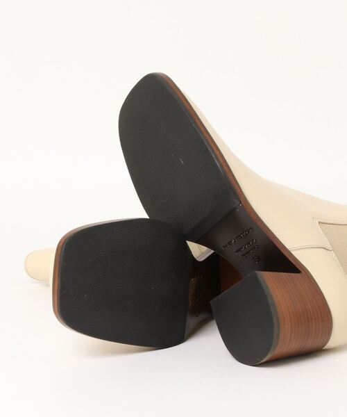 FABIO RUSCONI（ファビオルスコーニ）の「FABIO RUSCONI / LOLITA 1405 / スクエアトゥサイドゴアショートブーツ（ブーツ・レディース・アイボリー/ブラック・39/37/38/36）」の3枚目の写真