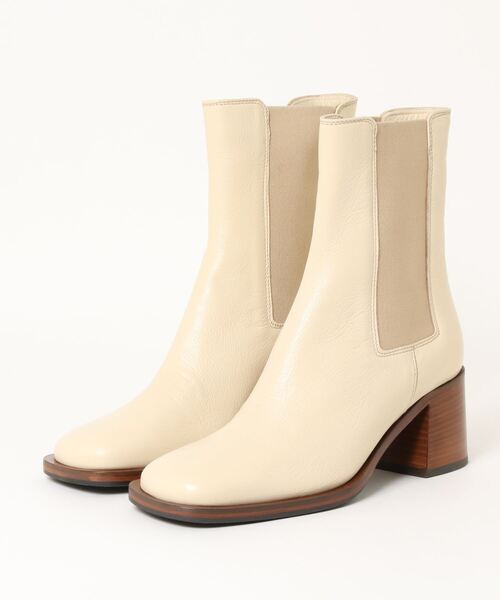 FABIO RUSCONI（ファビオルスコーニ）の「FABIO RUSCONI / LOLITA 1405 / スクエアトゥサイドゴアショートブーツ（ブーツ・レディース・アイボリー/ブラック・39/37/38/36）」の5枚目の写真