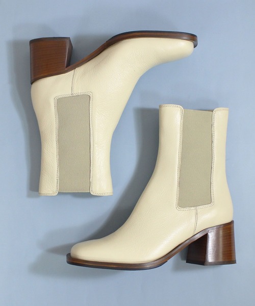FABIO RUSCONI（ファビオルスコーニ）の「FABIO RUSCONI / LOLITA 1405 / スクエアトゥサイドゴアショートブーツ（ブーツ・レディース・アイボリー/ブラック・39/37/38/36）」の7枚目の写真