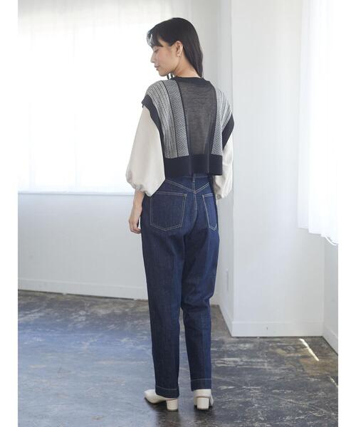 Green　Parks（グリーンパークス）の「ジャガード柄ニットベスト＊（ベスト・レディース・ブラック/ベージュ・FREE）」の18枚目の写真