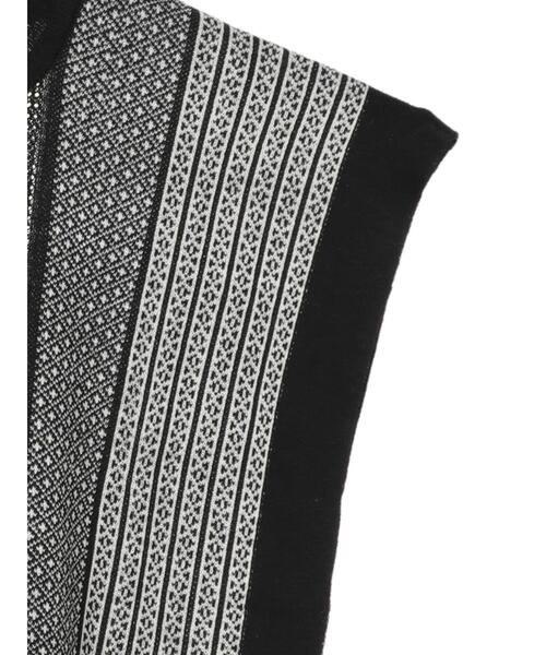 Green　Parks（グリーンパークス）の「ジャガード柄ニットベスト＊（ベスト・レディース・ブラック/ベージュ・FREE）」の10枚目の写真