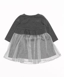 HAKKA BABY | [ベビー]ストレッチミニ裏毛長袖ドッキングワンピース(ワンピース)