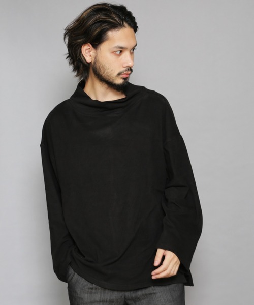 CERCA（チェルカ）の「RS/モックネック　スムースTシャツ（Tシャツ/カットソー・メンズ・ライトグレー/モカ/ブラック・MEDIUM/LARGE）」の2枚目の写真