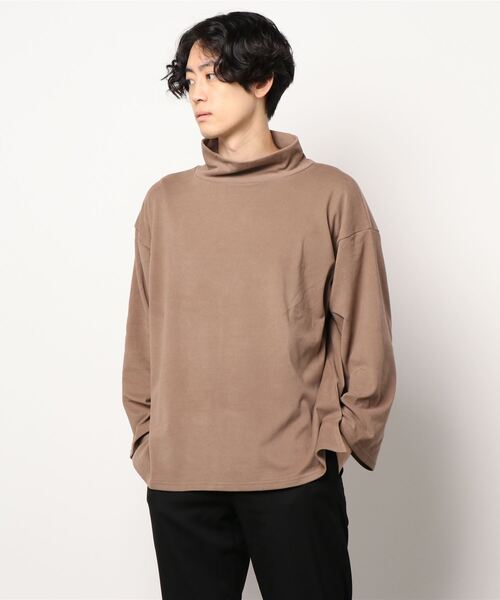 CERCA（チェルカ）の「RS/モックネック　スムースTシャツ（Tシャツ/カットソー・メンズ・ライトグレー/モカ/ブラック・MEDIUM/LARGE）」の10枚目の写真