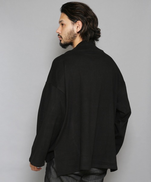 CERCA（チェルカ）の「RS/モックネック　スムースTシャツ（Tシャツ/カットソー・メンズ・ライトグレー/モカ/ブラック・MEDIUM/LARGE）」の7枚目の写真