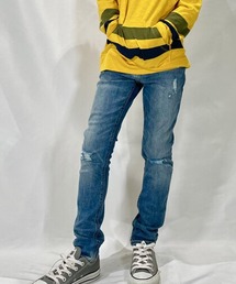 GAP | ウォッシュウェル(TM) ダメージ スキニーデニム (キッズ)(デニムパンツ)