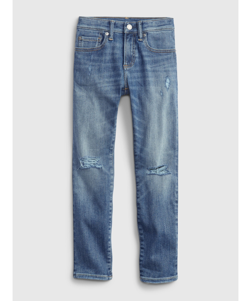 GAP（ギャップ）の「ウォッシュウェル（TM） ダメージ スキニーデニム (キッズ)（デニムパンツ・キッズ・ブルー系・8/16/10/12/18/14/6）」の4枚目の写真