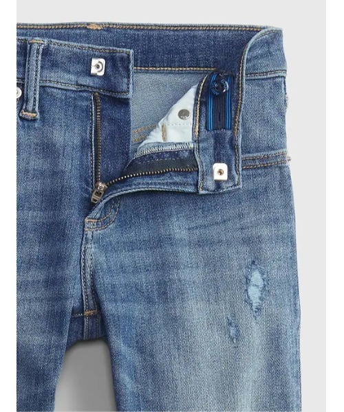 GAP（ギャップ）の「ウォッシュウェル（TM） ダメージ スキニーデニム (キッズ)（デニムパンツ・キッズ・ブルー系・8/16/10/12/18/14/6）」の5枚目の写真