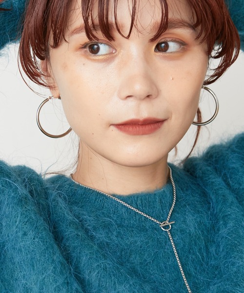 Omekashi(オメカシ)の「ミドルフープピアス(ピアス(両耳用)・レディース・ゴールド/シルバー・ONE SIZE)」の7枚目の写真