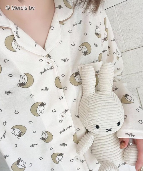 Miffy（ ミッフィー）の「【Miffy】お月さまミッフィー 上下セットルームウェア（ルームウェア/パジャマ・レディース・ネイビー/オフホワイト/チャコールグレー・M/L）」の20枚目の写真