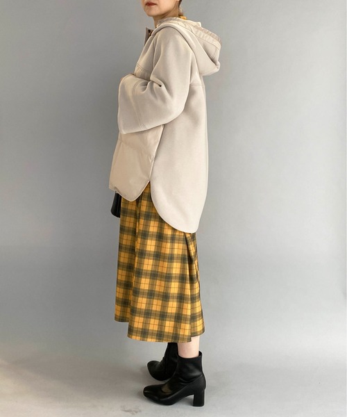 PICCIN（ピッチン）の「スキッパーフレアチェックワンピース（ワンピース・レディース・ブルーグレー/マスタード・M）」の19枚目の写真