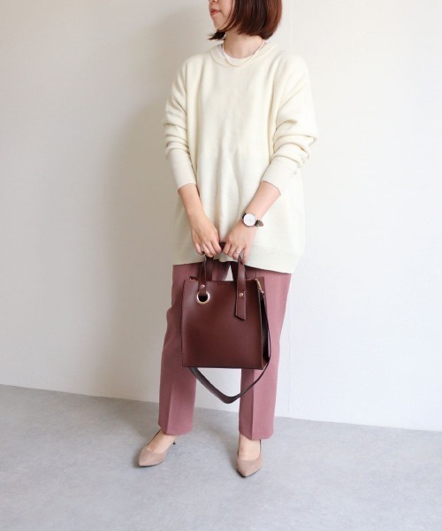 T・S・L（ティーエスエル）の「スクエア2WAYバッグ（トートバッグ・レディース・ブラック/ベージュ/ブラウン/カーキ・FREE）」の8枚目の写真