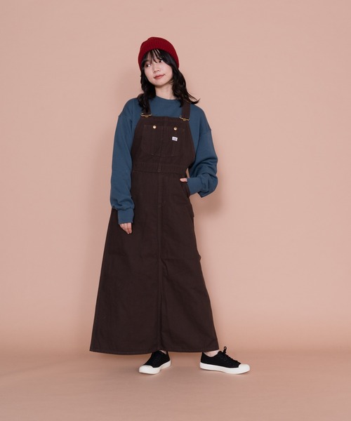Lee（リー）の「【LEE／リー】オーバーオールスカート LL6128-300 / LL6128-168/ LL6128-175/ LL6128-136/ LL6128-124　マキシ丈デニムスカート（サロペット/オーバーオール・レディース・ワンウォッシュ/ブラウン/アイボリー/オレンジ系その他/ブラック・SMALL/MEDIUM）」の19枚目の写真