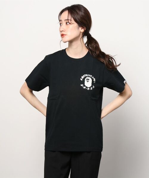 A BATHING APE(アベイシングエイプ)の「HOLOGRAM ASNKA LETTERED TEE L(Tシャツ/カットソー・レディース・ピンク/ブラック・X-SMALL/SMALL/XX-SMALL)」の5枚目の写真