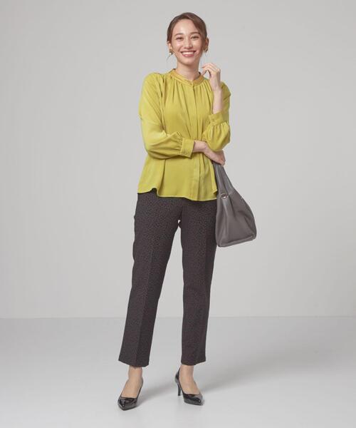 closet story(クローゼットストーリー)の「<closet story(クローゼットストーリー)>ネックサテン ブラウス(シャツ/ブラウス・レディース・イエロー/ロイヤルブルー/ブラック・FREE)」の10枚目の写真