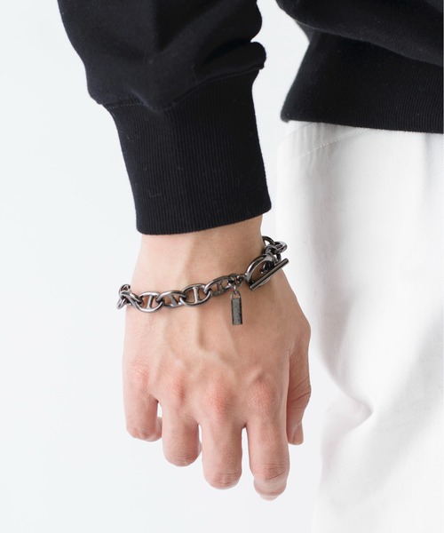 NUMBER (N)INE（ナンバーナイン）の「【NUMBER (N)INE】シルバー999 シルバー999 ボリュームチェーン ジュエリーブレス（ブレスレット・メンズ・ブラック系1/ブラック系2/ブラック系3/シルバー系1/シルバー系2/シルバー系3・FREE）」の2枚目の写真