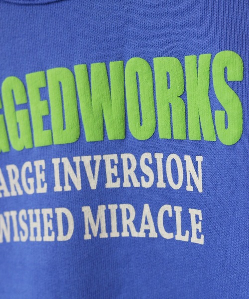 RUGGEDWORKS（ラゲッドワークス）の「《made in Japan》　プリント裏起毛トレーナー（スウェット・キッズ・キナリ/ライトブルー・120/130/150/110/100/90/140）」の6枚目の写真