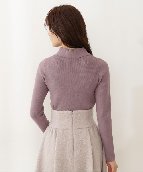 PROPORTION BODY DRESSING(プロポーションボディドレッシング)の「2Way襟付パールアゼニット / 1211270105(ニット/セーター・レディース・ブルー/オフホワイト/パープル・MEDIUM/SMALL)」の14枚目の写真