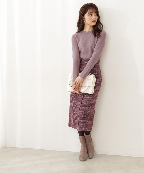 PROPORTION BODY DRESSING(プロポーションボディドレッシング)の「2Way襟付パールアゼニット / 1211270105(ニット/セーター・レディース・ブルー/オフホワイト/パープル・MEDIUM/SMALL)」の12枚目の写真