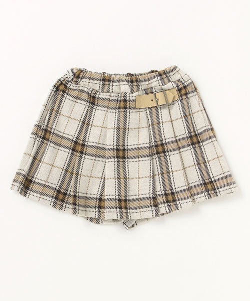 petit main（プティマイン）の「カットプリーツスカパン（スカート・キッズ・ブラック/アイボリー/ピンク/グレー/ターコイズブルー・100cm/120cm/90cm/130cm/80ｃｍ/110cm）」の2枚目の写真