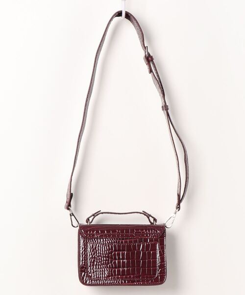 MADEMOISELLE ROPE'(マドモアゼル ロペ)の「【HVISK】RENEI クロコ型押しミニショルダーバッグ(ショルダーバッグ・レディース・ワイン・FREE)」の3枚目の写真