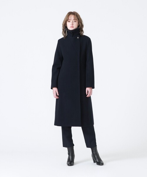 LOVELESS（ラブレス）の「スタンドカラーウールコート（チェスターコート・レディース・ネイビー・36/34）」の3枚目の写真