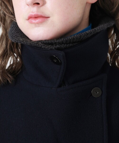 LOVELESS（ラブレス）の「スタンドカラーウールコート（チェスターコート・レディース・ネイビー・36/34）」の9枚目の写真
