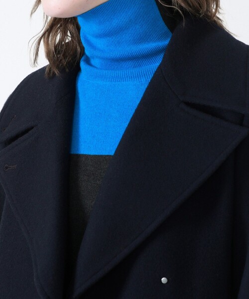 美品✨LOVELESS サイズ2 チェスター コート ウール ロング丈 ネイビー 美品✨LOVELESS サイズ2 チェスター コート ウール ロング丈 ネイビー