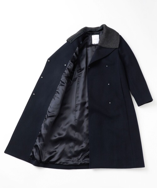 LOVELESS（ラブレス）の「スタンドカラーウールコート（チェスターコート・レディース・ネイビー・36/34）」の15枚目の写真