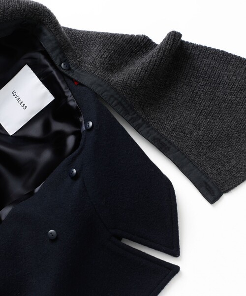 LOVELESS（ラブレス）の「スタンドカラーウールコート（チェスターコート・レディース・ネイビー・36/34）」の16枚目の写真