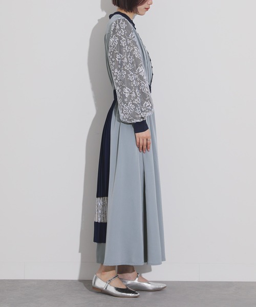 花柄刺繍レース切替ワンピース』（ワンピース）｜somari imagination