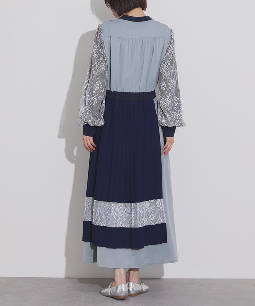 somari imagination(ソマリ イマジネーション)の「『花柄刺繍レース切替ワンピース』(ワンピース・レディース・グレイッシュブルー・1/2)」の19枚目の写真