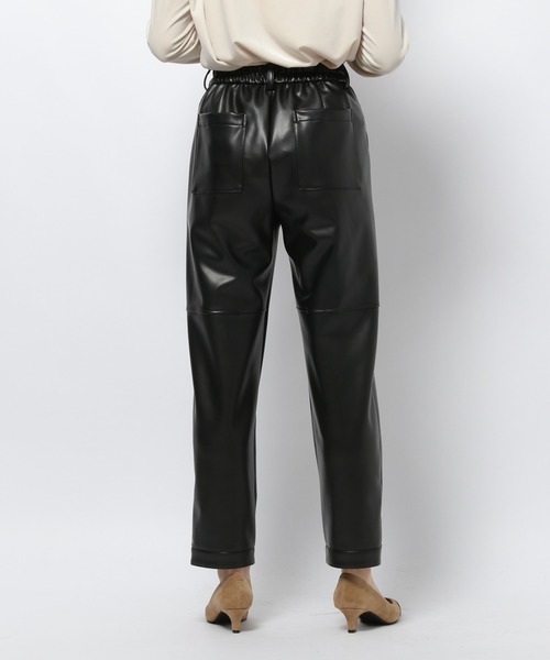 BARNYARDSTORM（バンヤードストーム）の「BARNYARDSTORM / フェイクレザー裾タブパンツ（その他パンツ・レディース・ブラック/オフホワイト・1/0）」の12枚目の写真