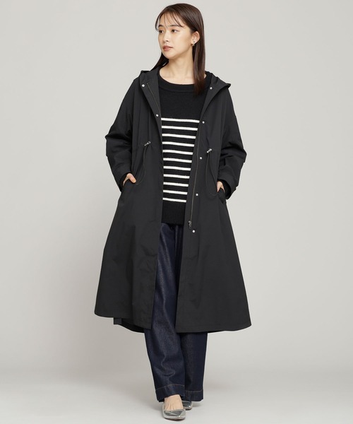 NANO universe（ナノユニバース）の「ZIPフードコート（モッズコート・レディース・ブラック/キャメル/ライトベージュ・FREE）」の18枚目の写真